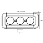 5" XMITTER LOW PROFILE PRIME XTREME BLACK THREE 6-WATT LED'S 10 DEGREE NARROW BEAM